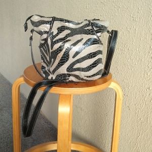 Zebra print crossbody bag